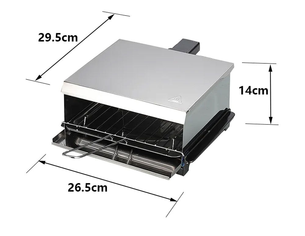 Парти грил SAPIR SP 1015 PGS, 800W, Демонтиращи се дръжка и скара, Тавичка за мазнина, Инокс