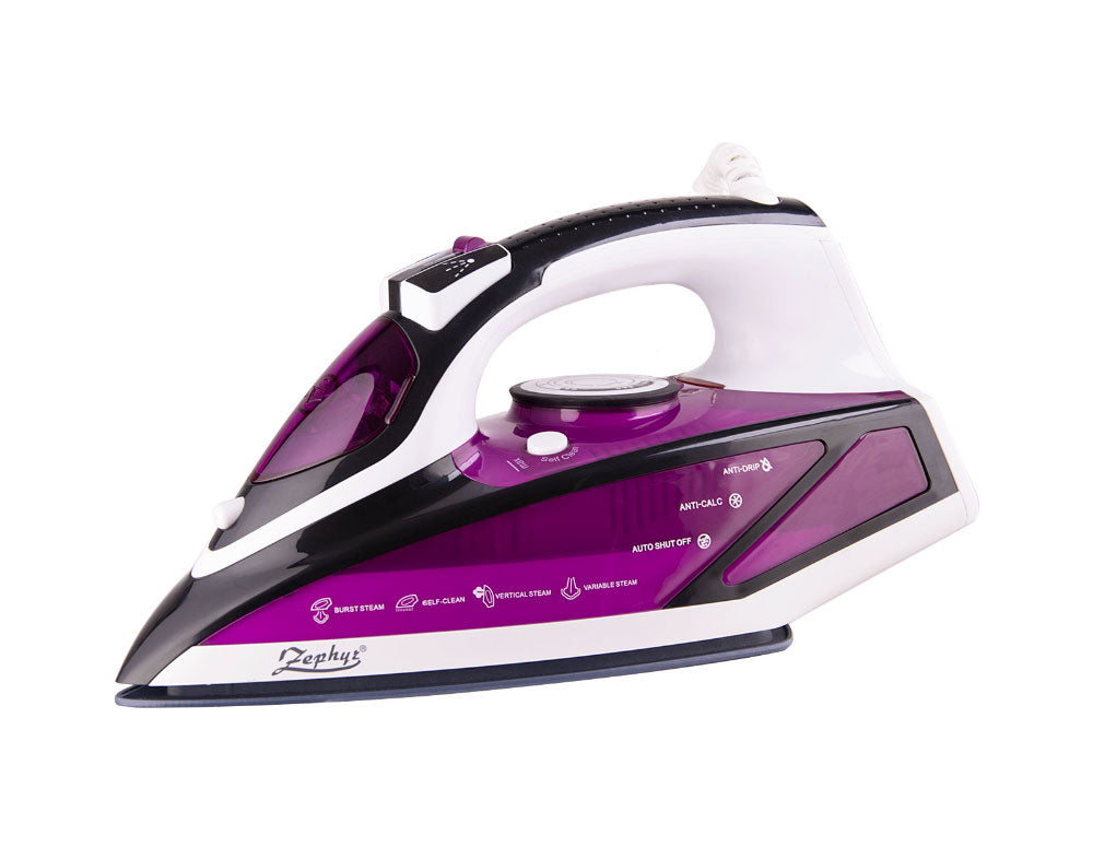 Żelazko parowe ZEPHYR ZP 1050 BOC, 2600W, 350 ml, Płyta ceramiczna, Samoczyszczące, Prasowanie w pionie, Fioletowy