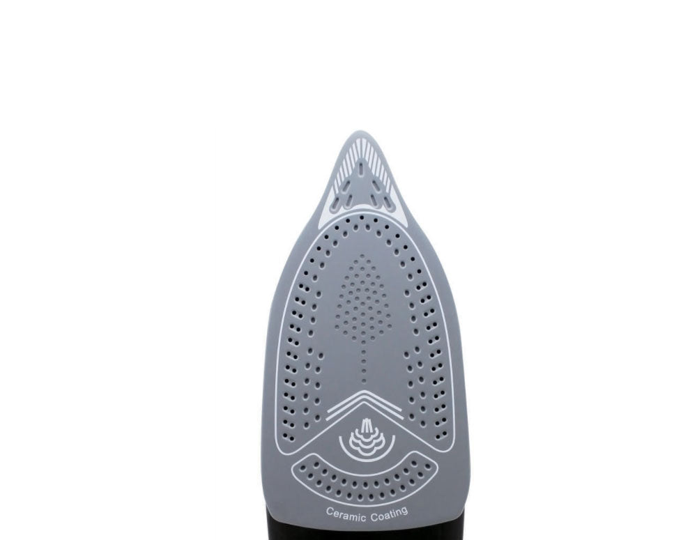 Żelazko parowe ZEPHYR ZP 1050 BQC, 3000W, Płyta ceramiczna, Samoczyszczące, Prasowanie w pionie, Czarny/czerwony