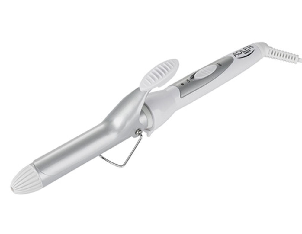 Prostownica do włosów ADLER AD 2106, 40W, 25 mm, Powłoka ceramiczna, Obrót kabla 360°, Biały/srebrny