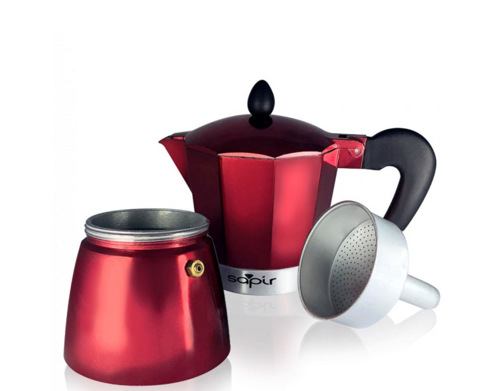Кубинска кафеварка SAPIR SP 1173 с предпазен клапан, класически дизайн и качество