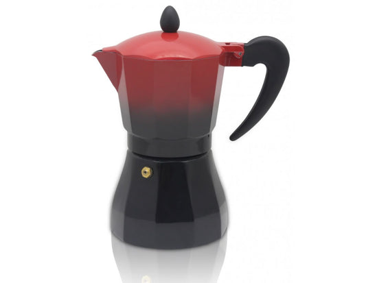 Кубинска кафеварка ZEPHYR Red Passion ZP 1173 M6, 6 чаши, ~380 мл, Предпазен клапан, Червен/черен