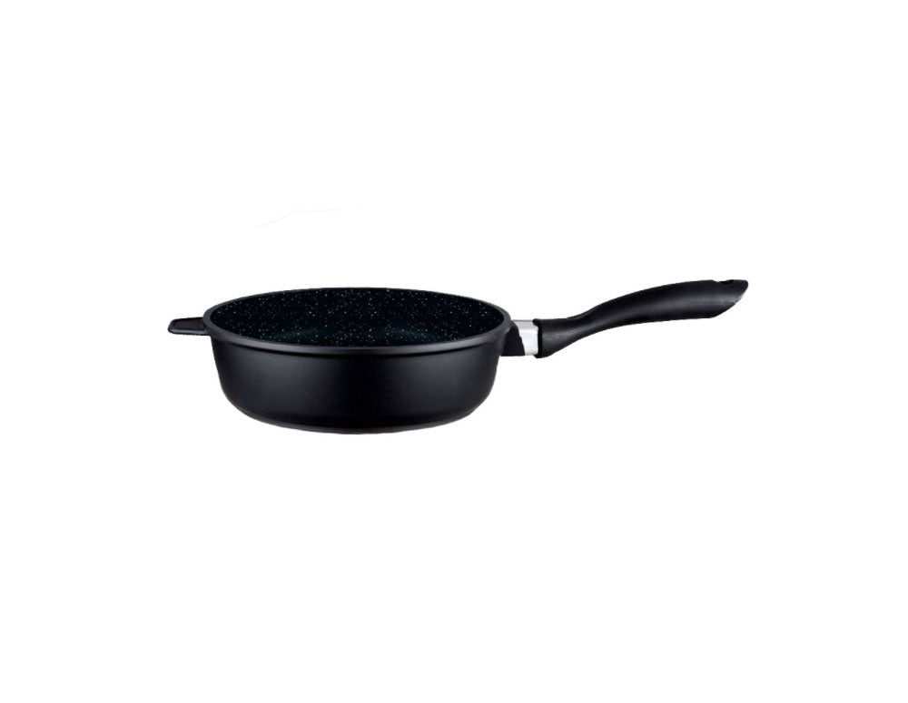 Комплект тенджери и тиган ZEPHYR ZP 4318 M5, 5 части, Мраморно покритие, Индукция, Черен