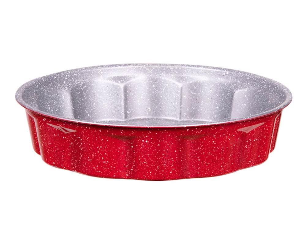 Forma do pieczenia ZEPHYR Red Passion ZP 1223 EN, 27,5 cm, powłoka marmurkowa, czerwona