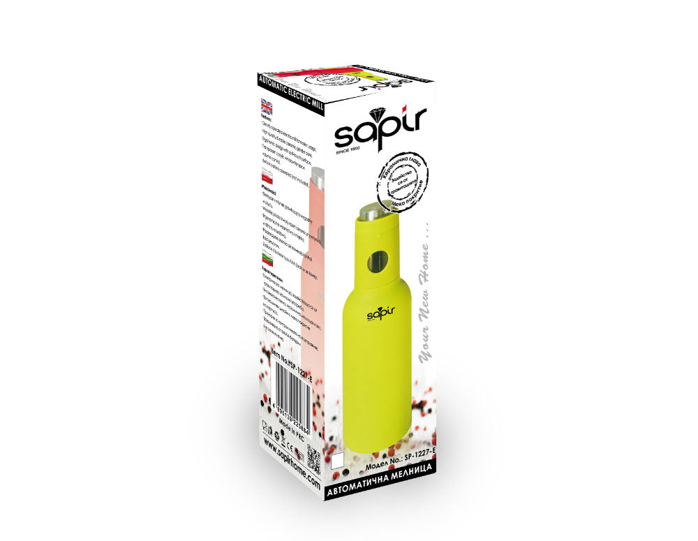 Електрическа мелничка SAPIR SP 1227 E, 4xAA батерии, Керамична глава, Различни цветове