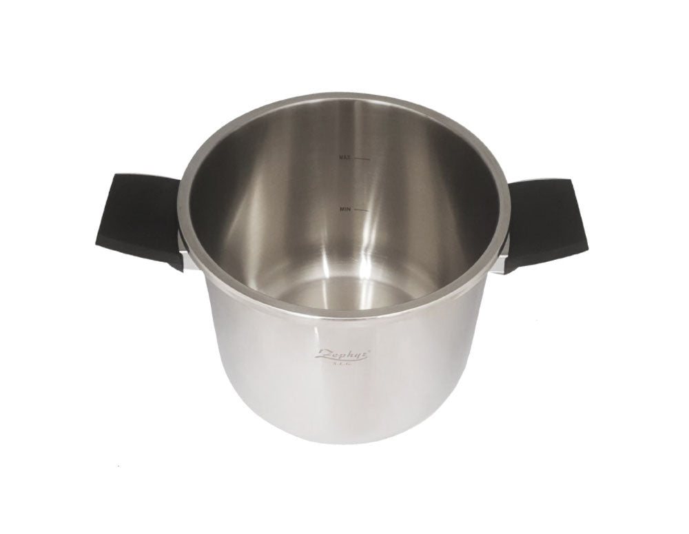 Тенджера под налягане ZEPHYR ZP 1311 G7S, 7 литра, 22х20 см, Съд за готвене на пара, Индукция, Инокс