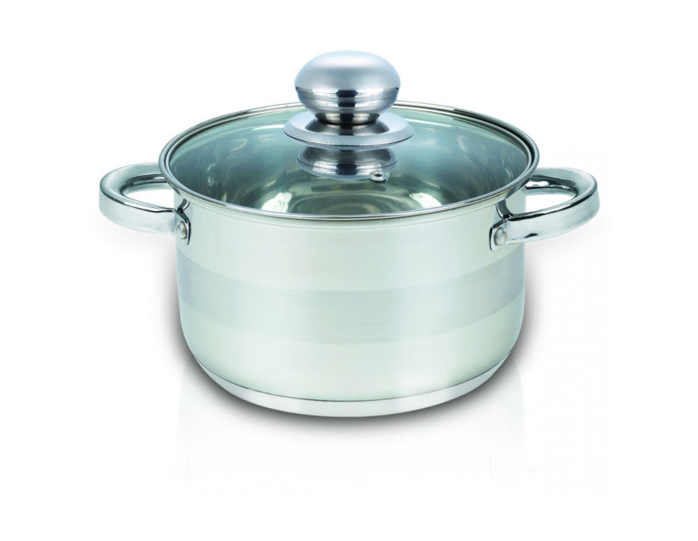 Garnek z pokrywką SAPIR SP 1210 GI18, 2,9 litra, 18x11,5 cm, Dno wielowarstwowe, Indukcja, Inox