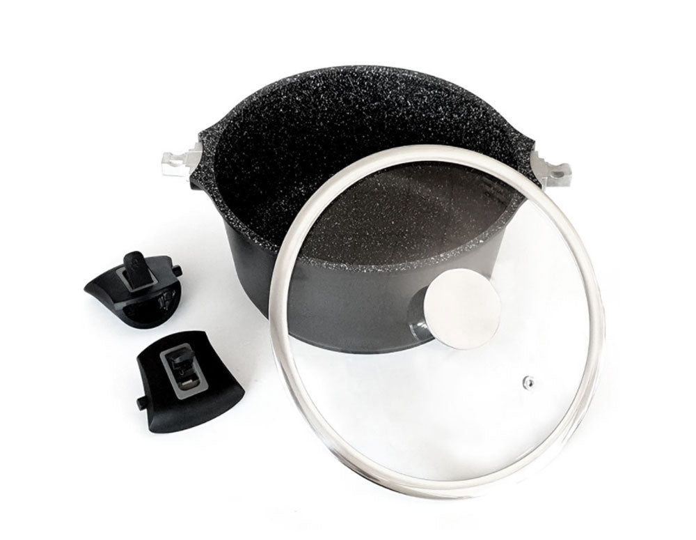 Тенджера с махащи се дръжки ZEPHYR ZP 4318, Мраморно покритие, Индукция