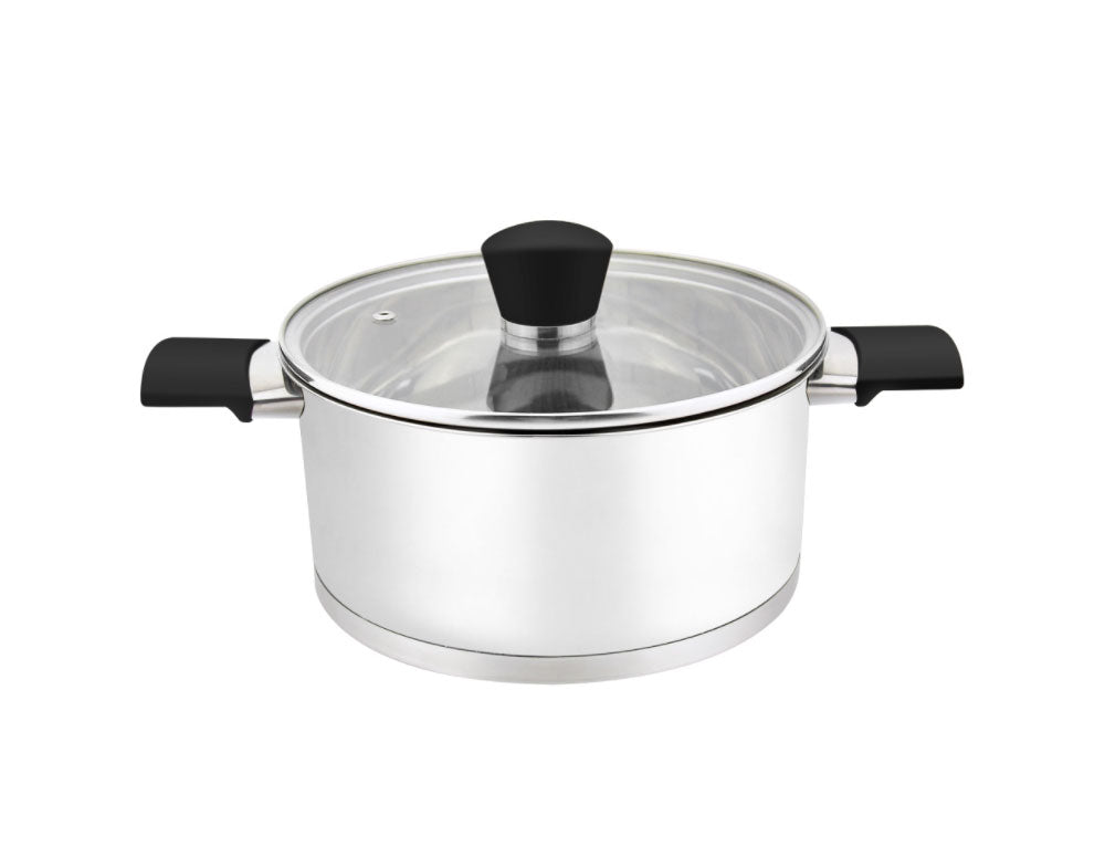 Тенджера с капак ZEPHYR ZP 1210, Многослойно дъно, Инокс