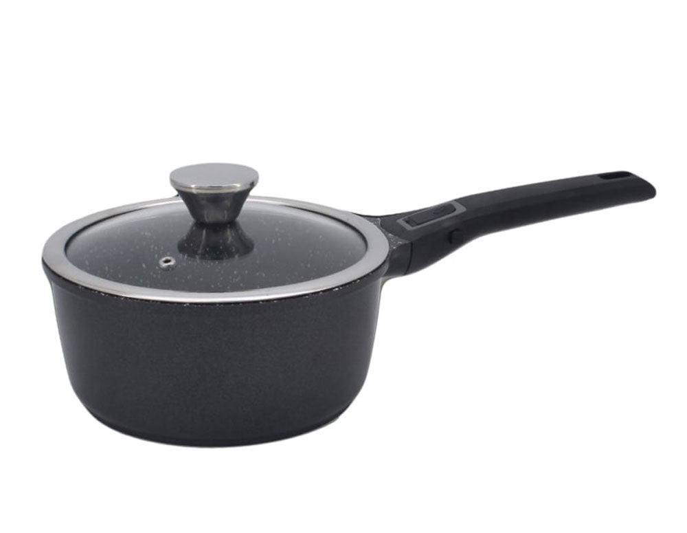 Касерола с махаща се дръжка ZEPHYR ZP 4321 20NC, 2.5 литра, 20х9.5 см, Мраморно покритие, Индукция, Черен