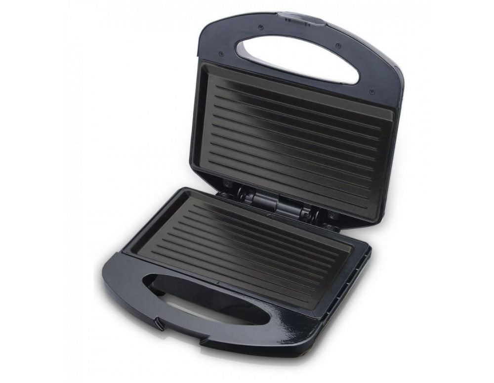Toster do kanapek SAPIR SP 1442 AL, 750W, na 2 kromki, płyty grillowe, czarny/stal nierdzewna