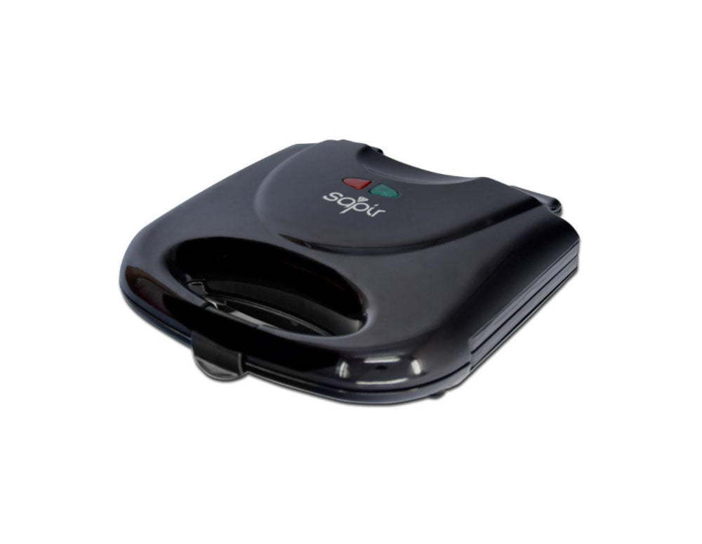 Toster do kanapek SAPIR SP 1442 AF, 800 W, na 2 kromki, płyty grillowe, czarny/stal nierdzewna