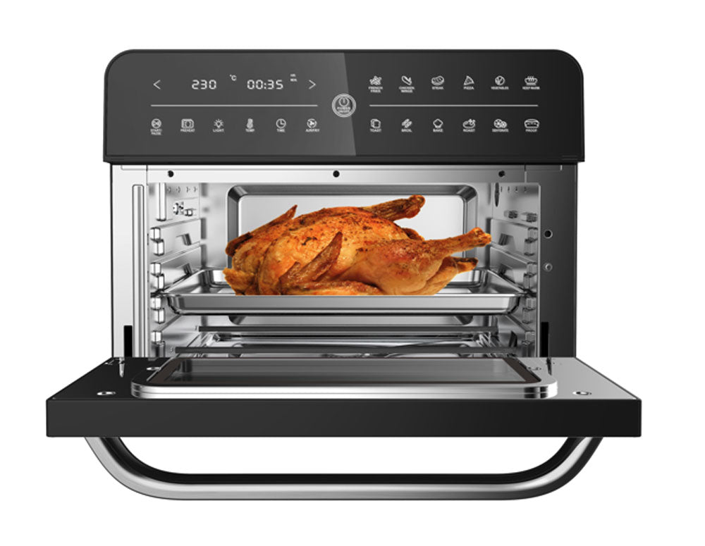 Мултифункционална фурна с горещ въздух ZEPHYR ZP 1441 V Deluxe ZEPHYR, 25 литра, 1800W, 12 функции, Таймер, Черен