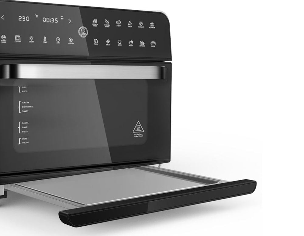 Мултифункционална фурна с горещ въздух ZEPHYR ZP 1441 V Deluxe ZEPHYR, 25 литра, 1800W, 12 функции, Таймер, Черен