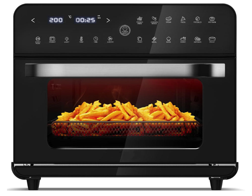 Мултифункционална фурна с горещ въздух ZEPHYR ZP 1441 V Deluxe ZEPHYR, 25 литра, 1800W, 12 функции, Таймер, Черен