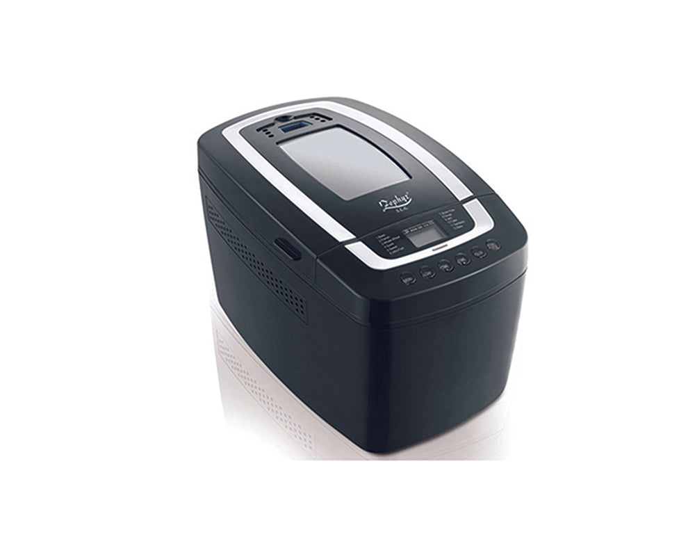Хлебопекарна с две бъркалки ZEPHYR ZP 1446 E , 800W, 900-1250 гр, 12 програми, Таймер, Книжка с рецепти, Черен