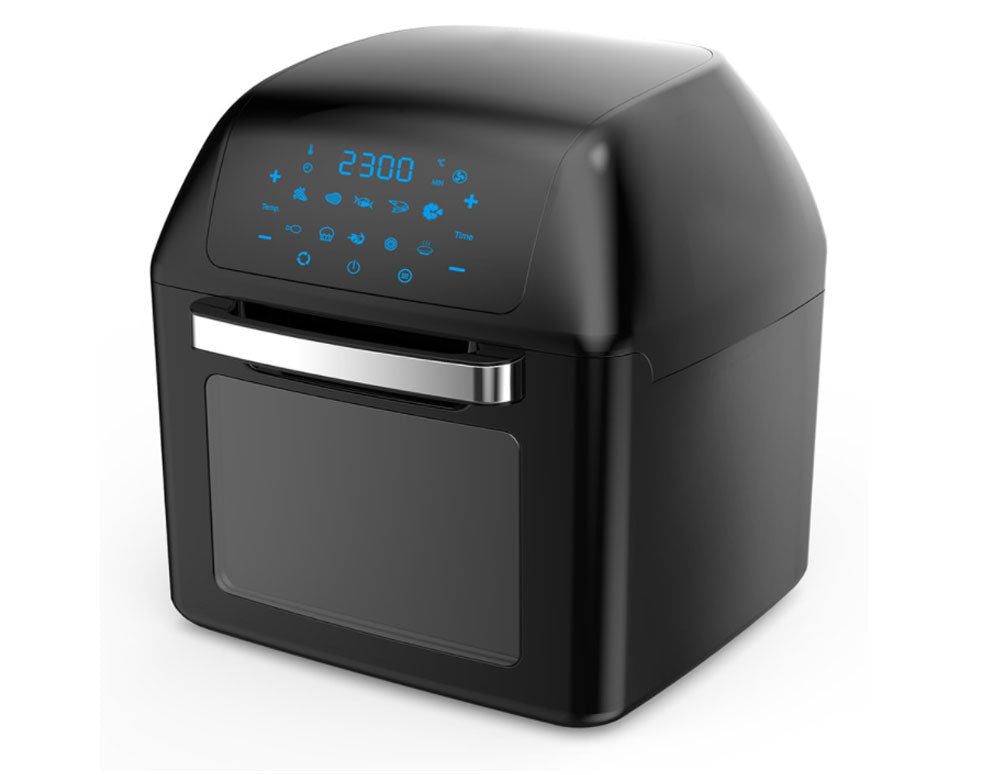 Мултифункционална фурна с горещ въздух ZEPHYR ZP 1980 AO PRO С ПОДАРЪК СПРЕЙ ЗА ОЛИО, 1500W, 12 литра, 8 приставки, 10 функции, Черен