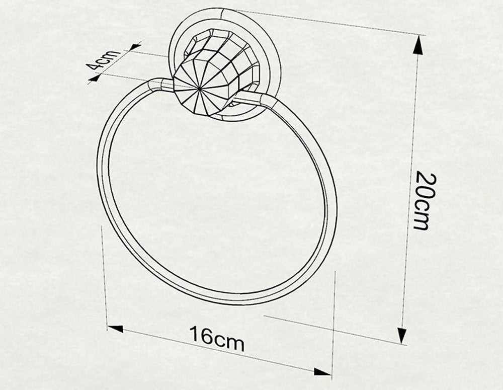 Поставка за кърпи с вендуза TEKNO TEL DM-235G , злато