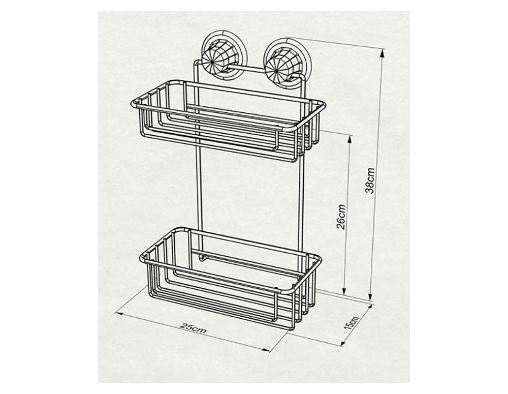 ЕТАЖЕРКА TEKNO TEL DM-256 2 нива/вакуум бяло