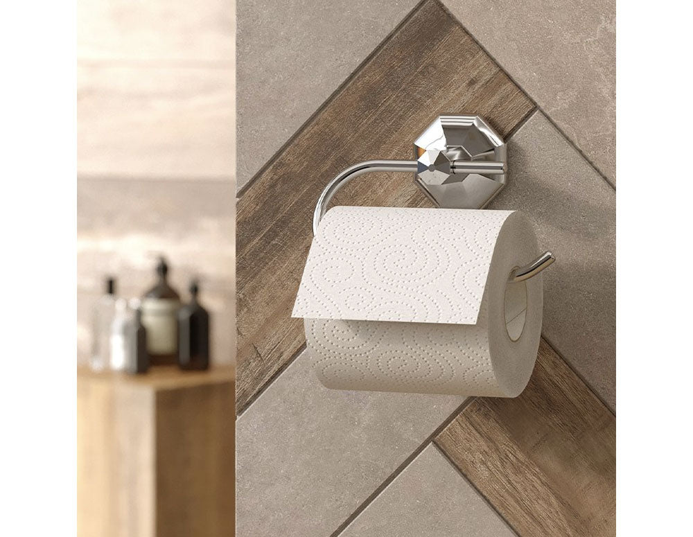 Поставка за тоалетна хартия лукс TEKNO TEL MG 194, 15х5х11 см, Закрепване с дюбел, Хром