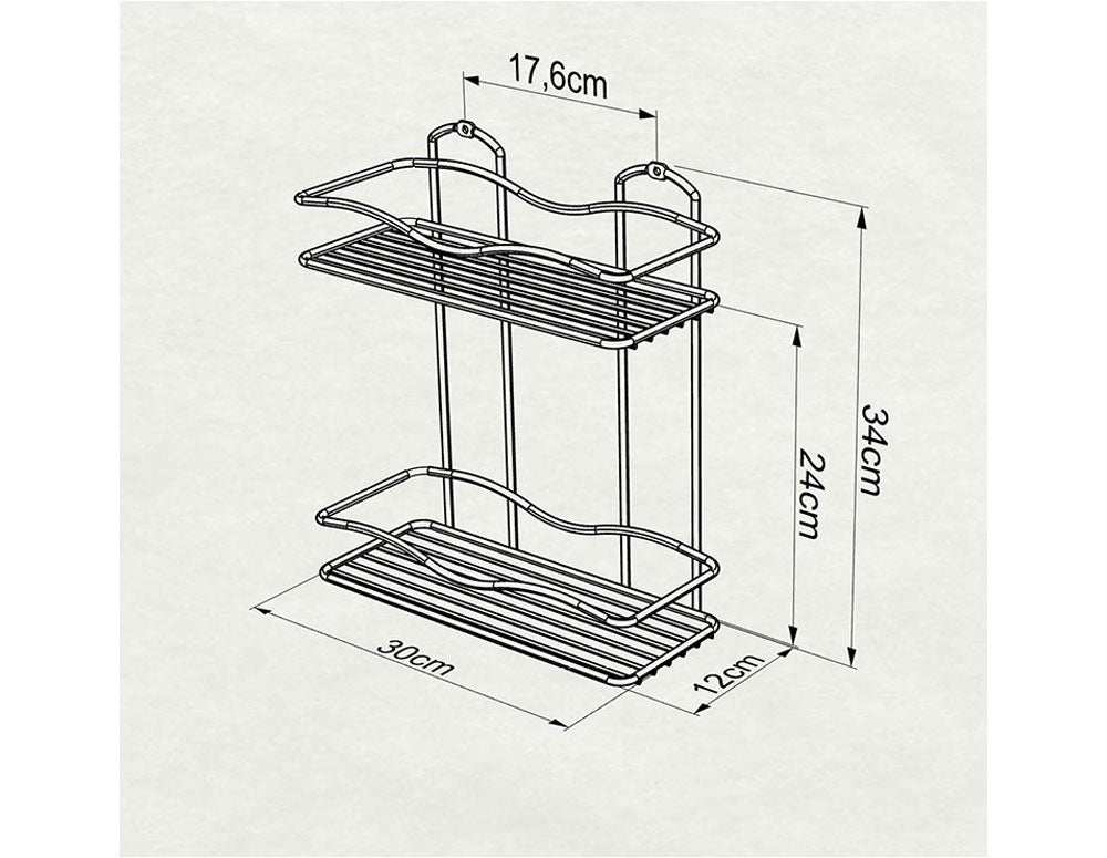 ПОСТАВКА ЗА БАНЯ TEKNO TEL BK-012B 2 нива черно