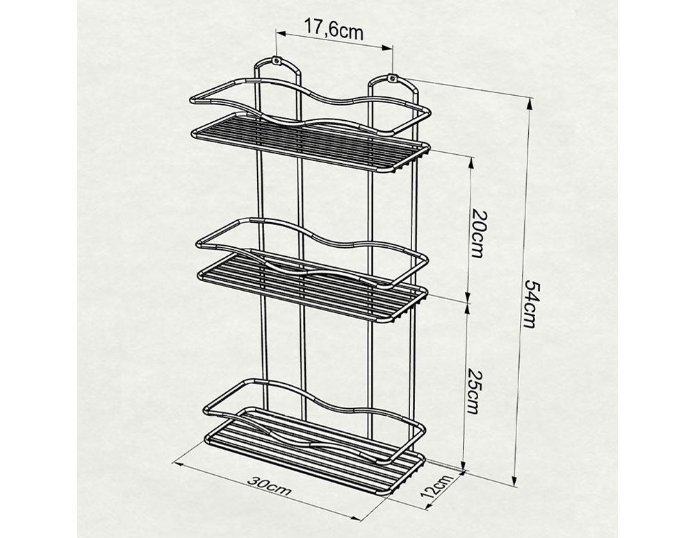 ПОСТАВКА ЗА БАНЯ TEKNO TEL BK-013W 3 нива бяло