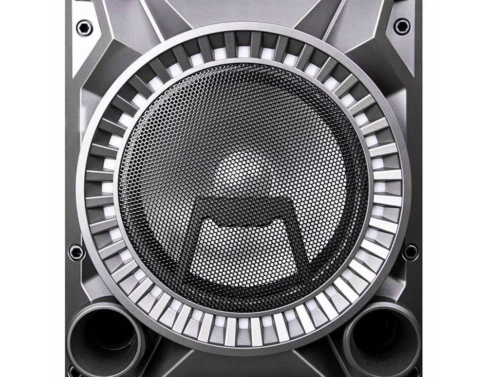 Przenośny system karaoke ZEPHYR ZP 9999 2G12, 2x12 cali, Bluetooth, USB, gniazdo gitarowe, AUX, 2 mikrofony, pilot