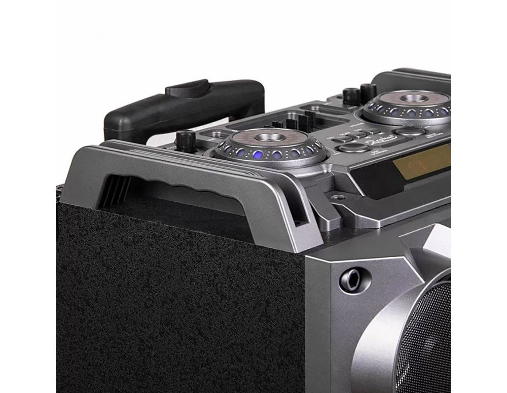 Przenośny system karaoke ZEPHYR ZP 9999 2G12, 2x12 cali, Bluetooth, USB, gniazdo gitarowe, AUX, 2 mikrofony, pilot