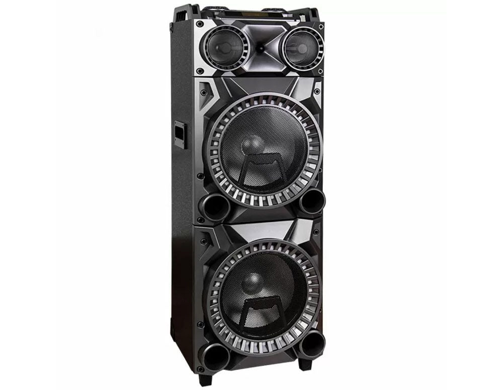 Przenośny system karaoke ZEPHYR ZP 9999 2G12, 2x12 cali, Bluetooth, USB, gniazdo gitarowe, AUX, 2 mikrofony, pilot