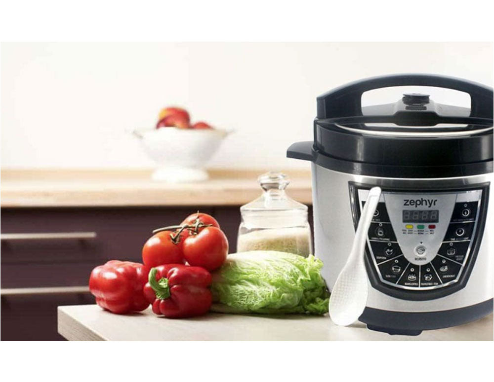 Мултикукър под налягане 7в1 ZEPHYR ZP 1985 D6, 1000W, 6 литра, Таймер, Отложен старт, Черен/Сив