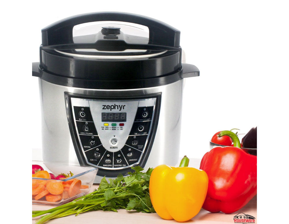 Мултикукър под налягане 7в1 ZEPHYR ZP 1985 D6, 1000W, 6 литра, Таймер, Отложен старт, Черен/Сив