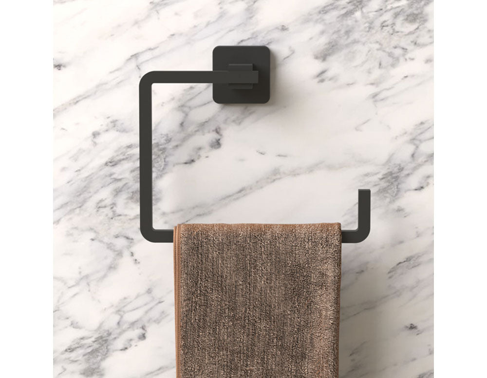 Wieszak na ręczniki TEKNO TEL TR MG 335B, 19x14x6 cm, Mocowanie na kołek, Czarny mat