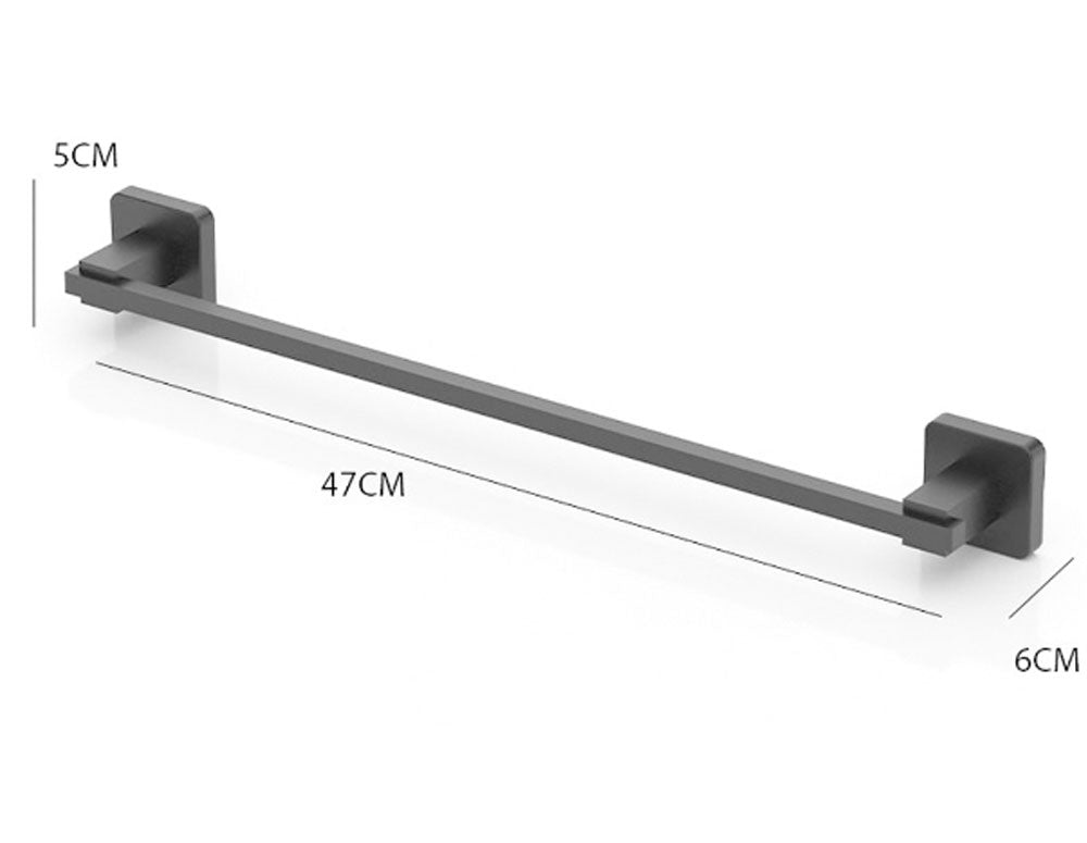 Wieszak na ręczniki TEKNO TEL TR MG 360B, 47x6x5 cm, Mocowanie na kołek, Czarny mat