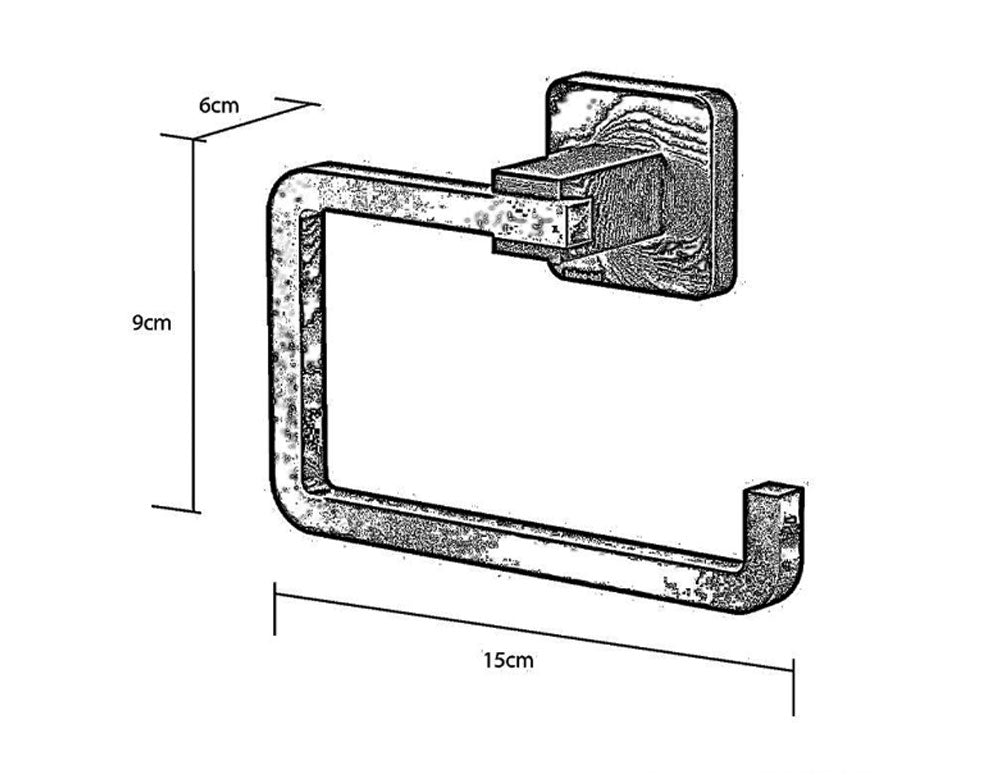 Поставка за тоалетна хартия TEKNO TEL TR MG 394B, 15х6х9 см, Закрепване с дюбел, Матово черно