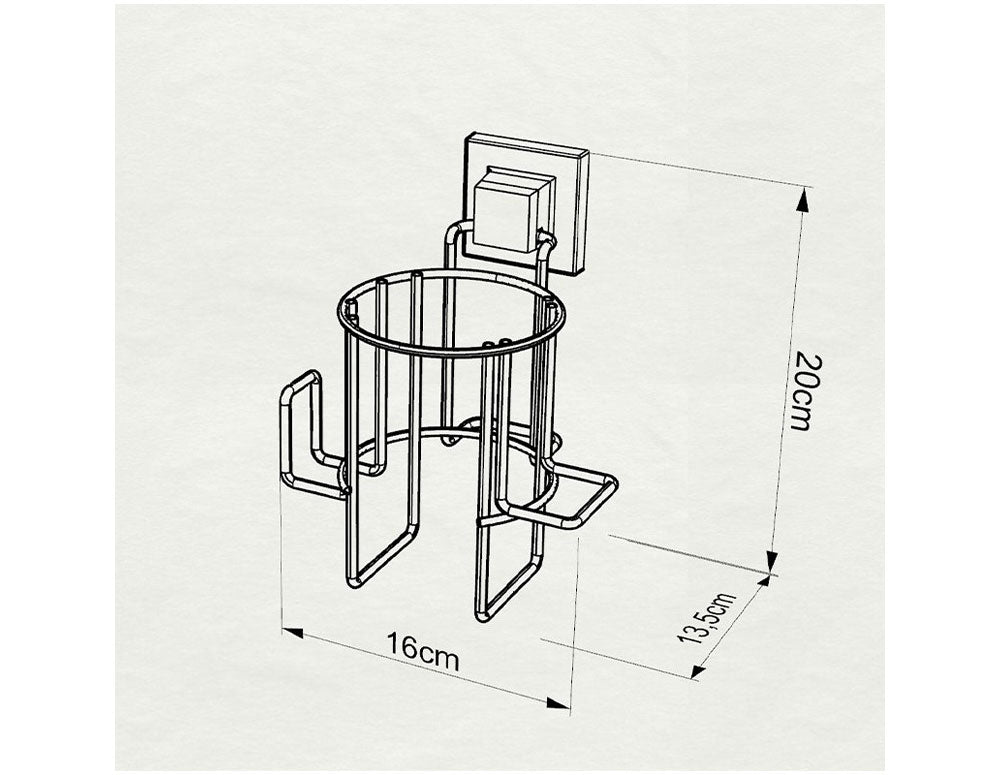 държач TEKNO-TEL TK EF-262G за сешоар златно