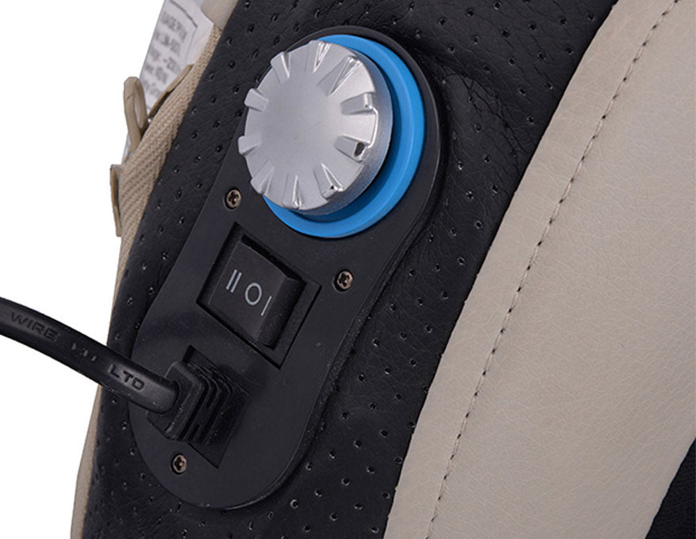 Възглавница за масаж AD LM-507D, 2 глави, 6 ролки, Бежово/черно