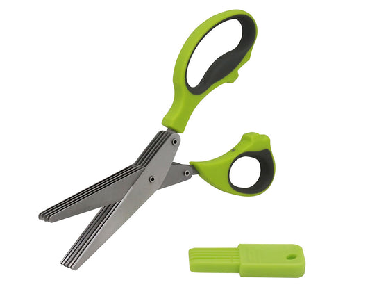 Ножица за зелени подправки ZEPHYR ZP 1642 MH, 21.6 см, четка за почистване, Зелен