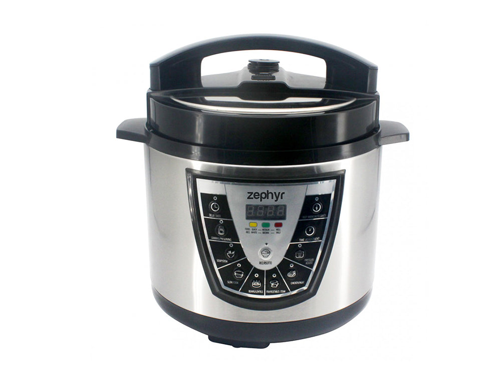 Мултикукър под налягане 7в1 ZEPHYR ZP 1985 D6, 1000W, 6 литра, Таймер, Отложен старт, Черен/Сив