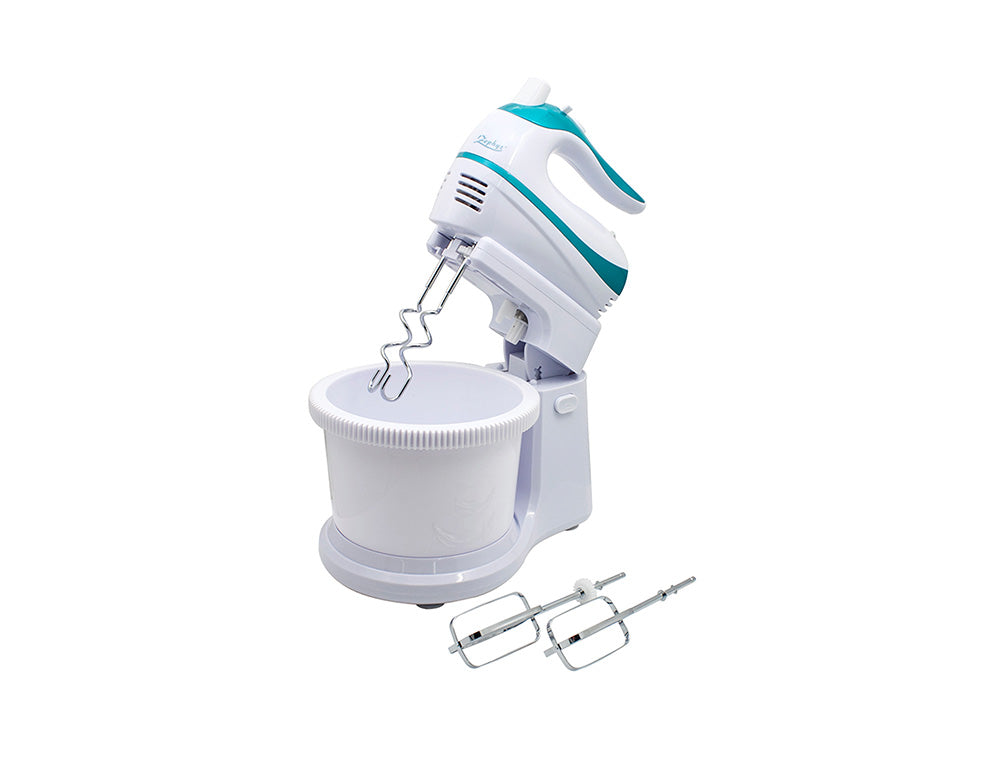 Миксер с купа 2в1 ZEPHYR ZP 1115 A, 500W, 5 скорости + Турбо, 2x2 бъркалки, Бял/син