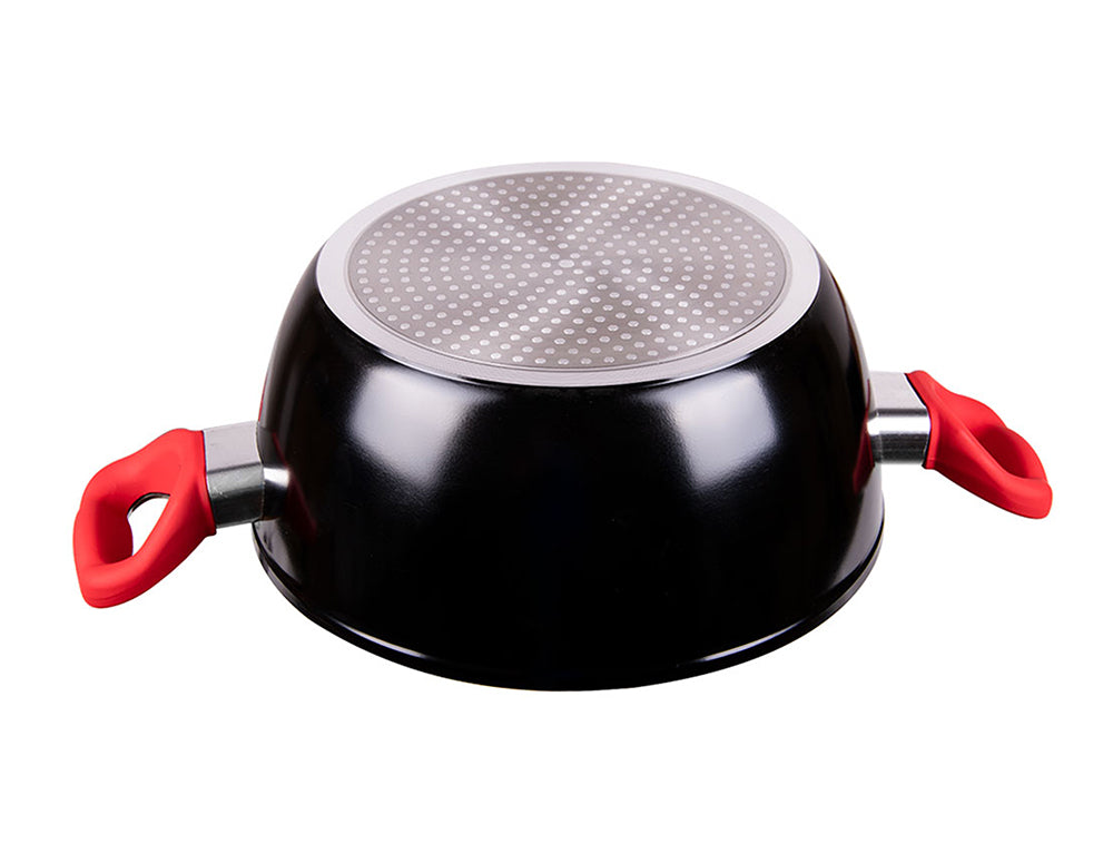 Тенджера с капак ZEPHYR ZP 4418 F20C, 2.1 литра, 20х9 см, Мраморно покритие, Индукция, Черен