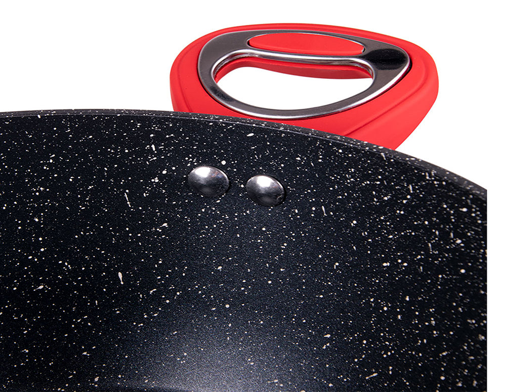 Тенджера с капак ZEPHYR ZP 4418 F20C, 2.1 литра, 20х9 см, Мраморно покритие, Индукция, Черен