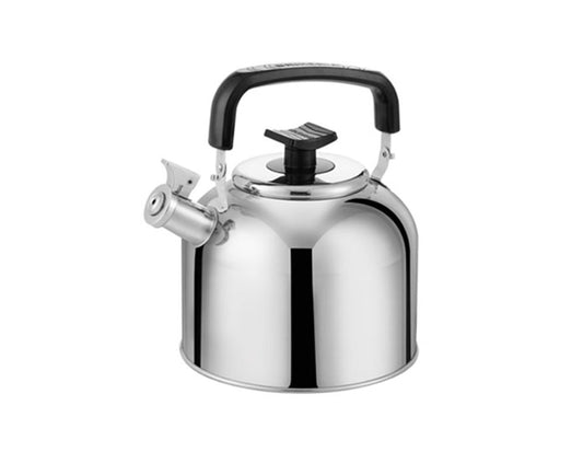 Свирещ чайник HAUS ROLAND HR-750-2, 4 литра, неръждаема стомана, дръжка бакелит, огледална полировка