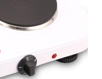 Podwójna płyta elektryczna SAPIR SP 1445 ODR, 2500W, regulator z kluczem, biała 