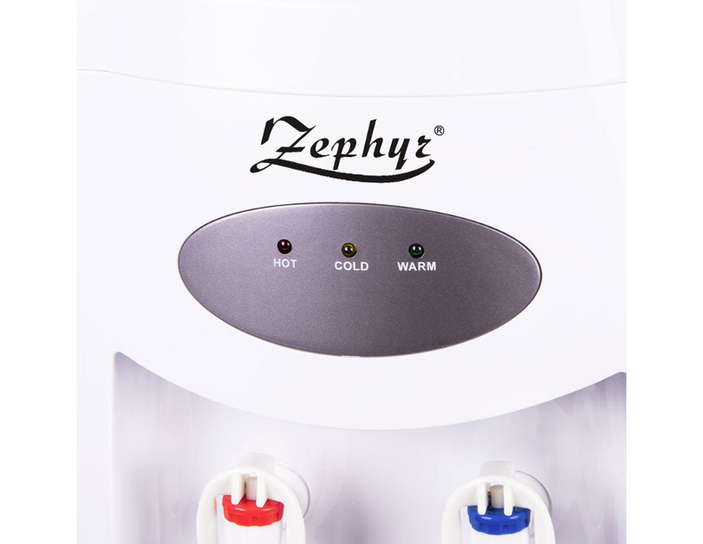Biurkowy dystrybutor wody z chłodzeniem kompresorowym ZEPHYR ZP 1449 ACS, Ogrzewanie: 500W, Chłodzenie: 120W, Biały 