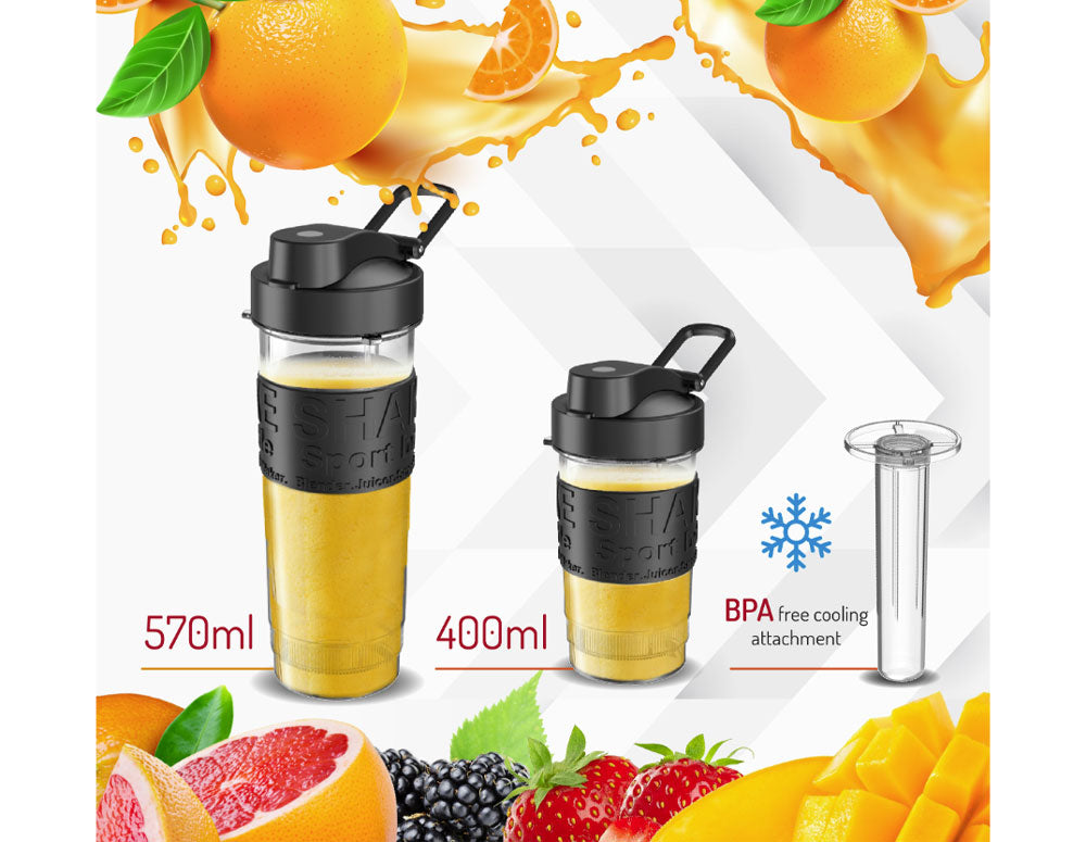 Блендер с 2 преносими контейнера с капак Adler AD 4081, 500 W, 570 ml и 400 ml