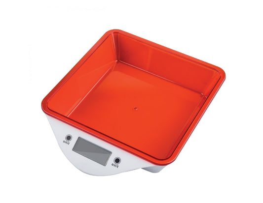 Cyfrowa waga kuchenna ZEPHYR ZP 1651 LS, 5 kg, ekran LCD, bateria w zestawie, czerwona 