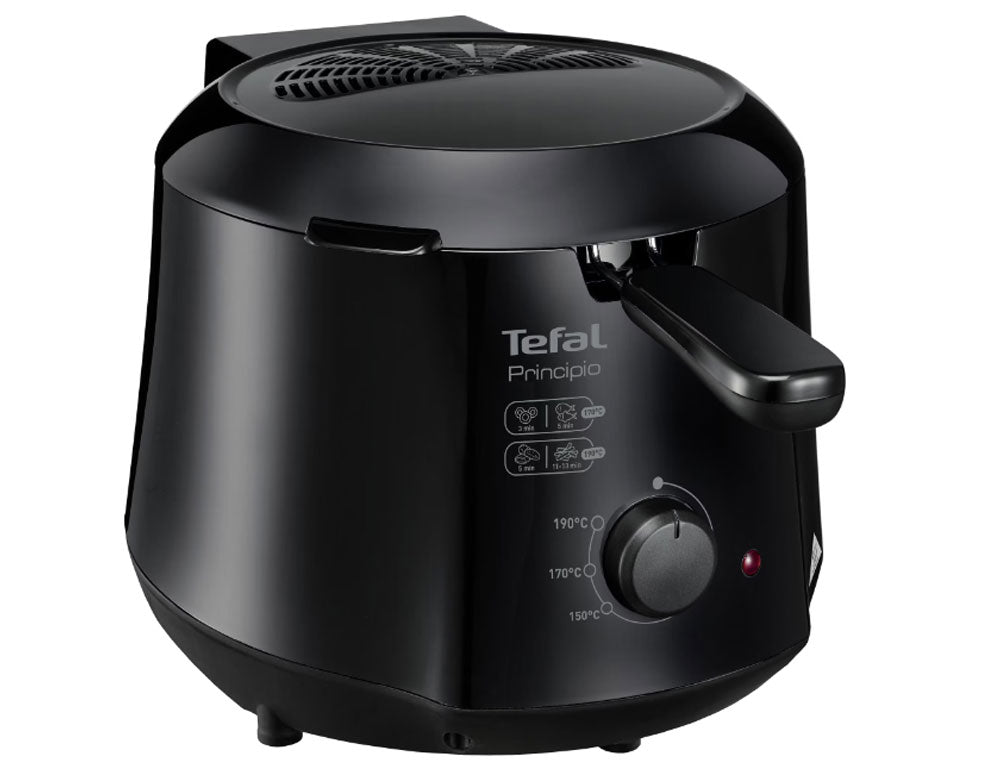 Фритюрник Tefal Minicompact FF230831 Principio, 1000W, 1.2 л, Регулируем термостат 150-190°C, Черен