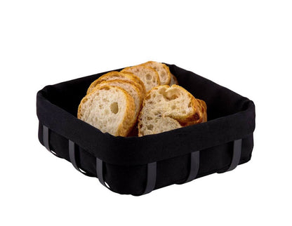 Forma do pieczenia chleba OLIVER BRĄZ OB-1225-B, 21x21x8,5 cm, Metal, Tekstylia, Czarny
