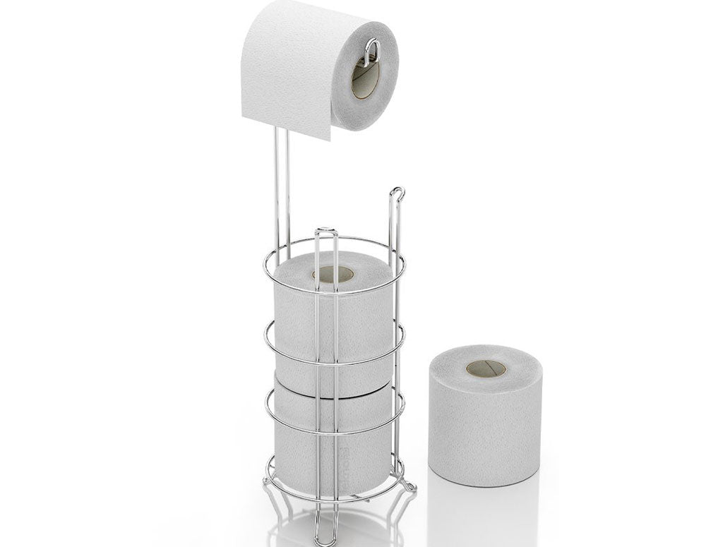 Uchwyt na papier toaletowy tekno tel mg 093, 4 rolki, 18x55 cm, chrom