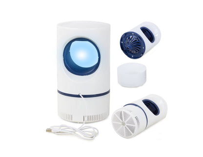 Lampa przeciw komarom JUST FANTASTIC JF-01, port USB, UV LED x6, 360-400 nm, bez BPA, biało-niebieska
